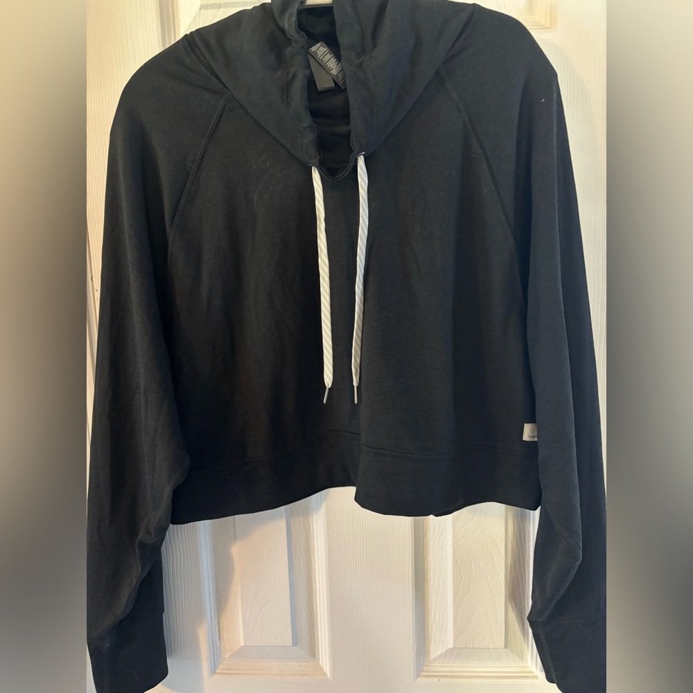 Viori Black sweatshirt with White Drawstrings